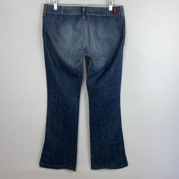 7 For all Mankind Flare Slit Side Hem Jeans 30 - Picture 5 of 10